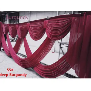 6M wide swags of background stage designs wedding stylist swags for backdrop Party Curtain Celebration Stage backdrop drapes