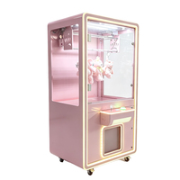 Machine à ciseaux rose pour un joueur, machine à cadeaux à monnayeur, machine de jeu d'arcade à prix, machine à peluches pour centre commercial