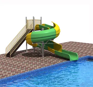 Parque aquático de fibra de vidro uso comercial e caseiro deslizamento para piscina privada para crianças e adultos