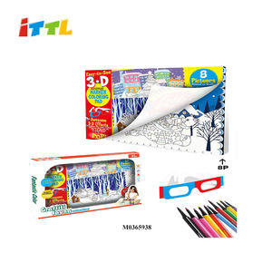 Coffret de papeterie ITTL pour Noël en promotion : jouets de dessin en plastique avec crayons, gommes et taille-crayons - Product Image 4