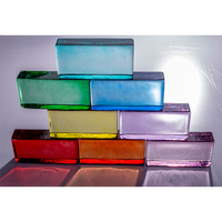 Bloc de briques en verre de couleur noire meilleure qualité blocs de briques en verre de construction en cristal fournisseurs prix de gros mur de briques en verre massif