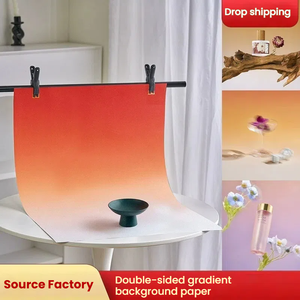 Toile de fond de photographie alimentaire en papier dégradé de couleur 57*87 CM pour studio, accessoires de photomaton, support de fond pour photocall, marque OEM - Product Image 2