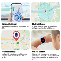 Montre connectée GPS 4G pour enfants, appel vidéo, suivi en temps réel, écran carré, tracker de poignet pour enfants