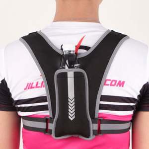 Gilet de sécurité unisexe en néoprène, personnalisé pour le sport, avec porte-téléphone, porte-bouteille réfléchissant pour la course, antivol, vente en gros - Product Image 3
