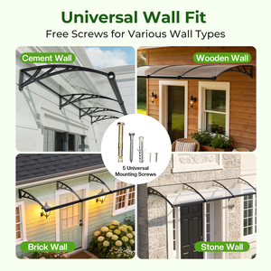 Auvent extérieur toutes saisons en polycarbonate pour jardin, personnalisable en usine, protection solaire et pluie - Product Image 4