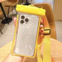 Bolsa Impermeable para Teléfono Móvil, Funda Universal de 8.5 Pulgadas para Exteriores, Resistente al Agua, de Alta Capacidad, con Cordón