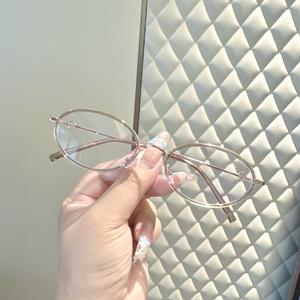 Montures de lunettes ovales Danyang, verres en résine de taille moyenne, style rétro plaqué or pour femmes aux grands visages - Product Image 1