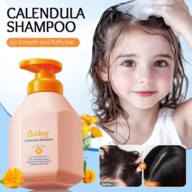 CGBOOM Baby Marigold Amino Acid Shampoo – Gentle Nourishing Fluffy Hair Care Shampoo for Children