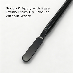 Pinceau à sourcils portable double embout en nylon végétalien avec spatule, personnalisable avec logo, idéal pour les collections de cadeaux beauté - Product Image 2