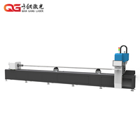 Découpeuse de tube laser à fibre Qiangang 2kW pour tuyaux en acier inoxydable CNC à haute productivité automatique Cypcut HIWIN