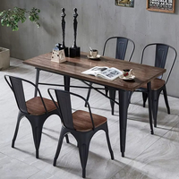 Les meubles commerciaux peuvent être personnalisés avec des ensembles de tables et de chaises de bar Tables et chaises de restaurant en métal durable