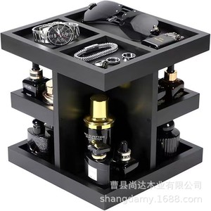 360-degree rotating cosmetic storage box, layered organization tabletop, lipstick and skincare product rack - Product Image 5