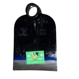 Hoes de jardín de acero de vía férrea pintados, negros - Product Image 1