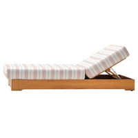 Chaise longue de jardin en teck, élégante, confortable, durable, abordable, moderne et luxueuse, pour l'extérieur.