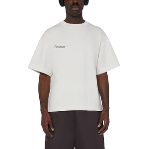 Áo thun Essential Tee <span class=keywords><strong>Custom</strong></span> 300GSM chất liệu dày dặn, kiểu dáng rộng thùng thình, cổ tròn, thiết kế ngắn, áo trơn dành cho nam, phong cách Hip Hop - Product Image 2