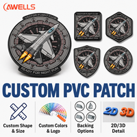 Patch en PVC souple moulé de précision 0,2 mm, badge aéronautique multicouche haute définition toutes saisons pour équipement professionnel AWELLS