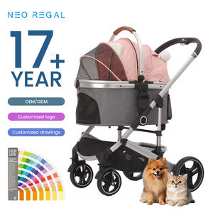 Cochecito y Transportador de Lujo para Mascotas de Fábrica al por Mayor con 4 Ruedas, Carrito de Viaje Plegable y Portátil para Perros Grandes y Pequeños - Product Image 1