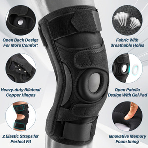 Neoprene Knee <b>Brace</b> With Support Strips Breathable Compression Protection For Unisex Sports And Daily Use - Product Image 4