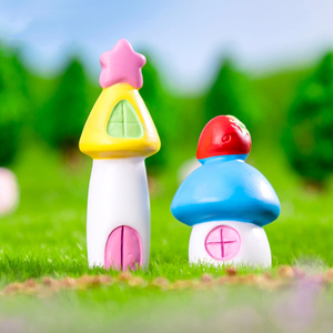 Miniatures de figurines de chaloupes champignon en résine mignonnes pour décorations paysagères, petits ornements de maison de fée, accessoires de bricolage - Product Image 6