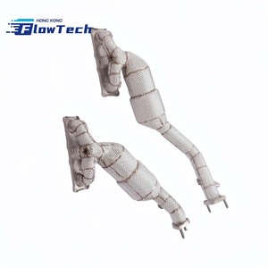Colector de escape de acero inoxidable T304 con convertidor integrado y protector térmico para BMW 523i E60 E61 N52 3.0L - Product Image 6