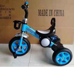 Vélo pour bébé en acier avec éclairage et musique, siège arrière confortable et pneus en mousse – Offre spéciale - Product Image 4