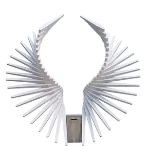 IP65 Интеллектуальный 3D RGB большой открытый человеческий датчик взаимодействия со светодиодными крыльями ангела в торговом центре ландшафтное освещение лампа скульптурная лампа