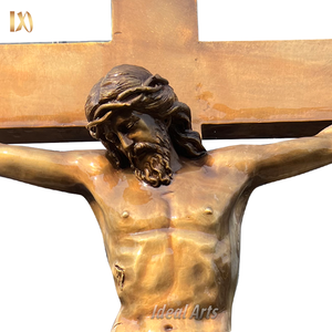 Estatua <span class=keywords><strong>de</strong></span> Jesús en la Cruz <span class=keywords><strong>de</strong></span> Bronce Fundido a Mano, <span class=keywords><strong>Escultura</strong></span> <span class=keywords><strong>de</strong></span> Jesucristo <span class=keywords><strong>de</strong></span> Tamaño Real para Decoración <span class=keywords><strong>de</strong></span> Jardín <span class=keywords><strong>de</strong></span> Iglesia al Aire Libre - Product Image 3
