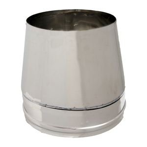 Fabriqué en Italie Gamme de diamètres 400-700 mm Épaisseur 0,6 mm Chapeau ouvert pour les systèmes d'évacuation des gaz de fumée et des cheminées - Product Image 1