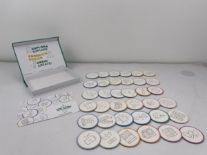 Tùy chỉnh in não trẻ em suy nghĩ Trò chơi thẻ flash hộp nam châm thẻ tròn tùy chỉnh - Product Image 3