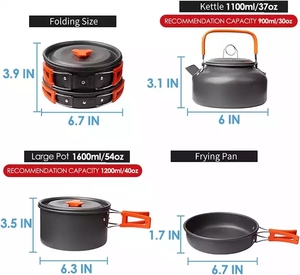 便携式户外野营铝合金炊具和野营炉 - Product Image 5