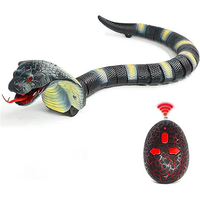 Jouet Serpent Cobra RC Électrique en Plastique à 2 Canaux avec Contrôle Infrarouge, Jouet Insecte Effrayant, Animal Mobile et Torsadant pour Farces d'Halloween