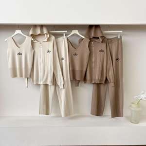 Set di <span class=keywords><strong>felpa</strong></span> da donna <span class=keywords><strong>felpa</strong></span> con cappuccio set <span class=keywords><strong>felpa</strong></span> da donna di moda autunnale 3 pezzi - Product Image 3