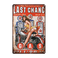 Decoración de gasolinera, barra de pared, manualidades, impresión antigua, cartel retro, salón VIP, cartel de metal Vintage, logotipo, placa de coche de hojalata, gran oferta