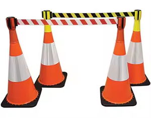 Barrière de sécurité routière rétractable avec cône supérieur rétractable |   Cône - Product Image 5