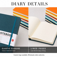 Carnet de notes A5 à couverture rigide, pages lignées, couverture en cuir avec bande élastique, carnet de notes personnalisé avec logo, planification quotidienne, fabricant