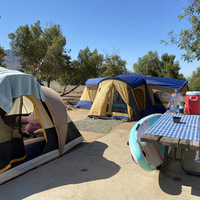Tente de camping portable pour 10 personnes, 3 chambres, en polyester Oxford imperméable, pour les aventures en plein air, les pique-niques en famille, design de tente tunnel