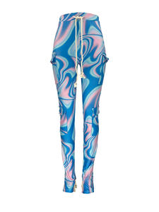 <span class=keywords><strong>Salopette</strong></span> imprimée en velours double face pour <span class=keywords><strong>femme</strong></span> pantalon multi-poches cordon décoration coupe ample hiver - Product Image 6