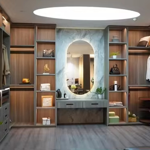 Cabina <span class=keywords><strong>armadio</strong></span> moderna in legno massello <span class=keywords><strong>armadio</strong></span> con trucco e <span class=keywords><strong>specchio</strong></span> per abiti - Product Image 1