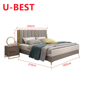 Single Upholstery Sofa Bed Frame Lit 2 Personnes Mueble <strong>Cama</strong> <strong>De</strong> Casal Bedroom Furniture Double Bed King Size Beds - Product Image 6