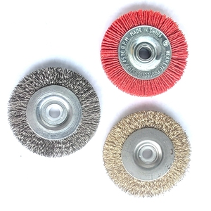 Cepillo Abrasivo de Filamento de Nylon Rojo y Azul de 75 mm para Redondeo de Bordes Industriales y de Bricolaje, Disponible para OEM - Product Image 2
