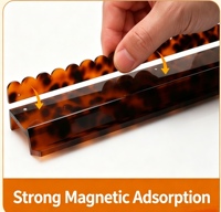 Supports de Mahjong en Acrylique Poli Effet Écaille de Tortue de Qualité Supérieure, 20 pouces, en Forme de U, à Bord Festonné, pour Jeu Professionnel sur Table de Tournoi Américain