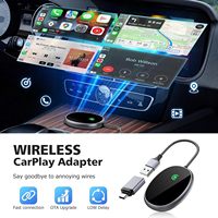 Adaptador Inalámbrico Universal CarPlay Fuallwin con Control por Voz y Siri para Apple IOS 11/12/13 USB/Bluetooth/WiFi