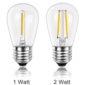 S14 E27 1 Wát 2 wát <span class=keywords><strong>LED</strong></span> Filament ánh sáng bóng đèn tiết kiệm năng lượng đèn cho vườn đèn dây Retro - Product Image 1
