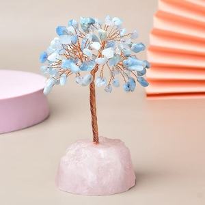 <span class=keywords><strong>Arbre</strong></span> de Vie en Cristal Naturel avec Base en Quartz Rose, <span class=keywords><strong>Arbre</strong></span> de Guérison en Pierres Précieuses Fait Main pour la Décoration Feng Shui de la Maison et du Bureau - Product Image 4