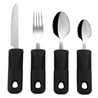 Couteau, cuillère et fourchette de table pour la réadaptation, 3 ensembles d'ustensiles écologiques sans BPA