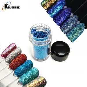 Pop Unghie Scintillio, Smalto di Chiodo di Scintillio della Polvere di Scintillio, Glitter Colorati per le Unghie Cosmetici