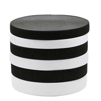 Yiwu Guanfeng Vente en gros Vêtement Vêtements Sac Chaussure Polyester Bande Élastique Blanc et Noir Couleur Sangle Élastique Plat Caoutchouc Élastique