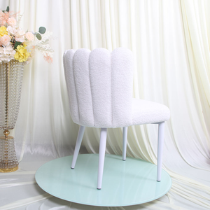 Sillas de decoración de nuevo diseño moderno de estilo nórdico, muebles de sala de estar, pierna de Metal, silla de ocio de piel de cordero individual, silla de Hotel - Product Image 4