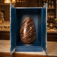 Boîte cadeau de luxe personnalisée pour œufs de Pâques en chocolat, emballage rigide en papier à double porte avec poignée, pour champagne et vin, vente en gros