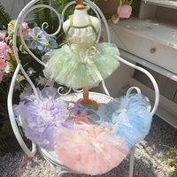 Nouvelle jupe moelleuse en dentelle couleur bonbon avec petits cœurs pour chat et chien, vêtements mignons pour animaux de compagnie pour la maison - Collection été